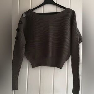 Zara Knit Olive Green Knit Pullover-Size Small-NWT